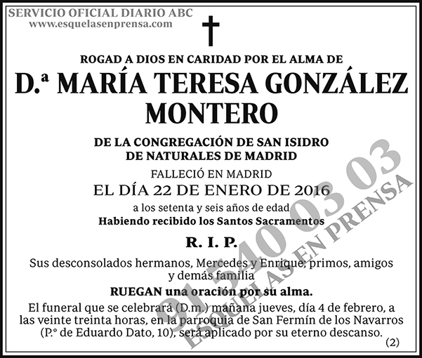 María Teresa González Montero